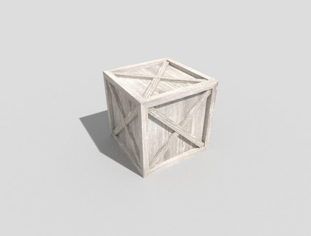 low poly wooden crate 3Dモデル .c4d .max .obj .3ds .fbx .stl .blend 
