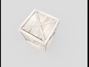 low poly wooden crate 3Dモデル