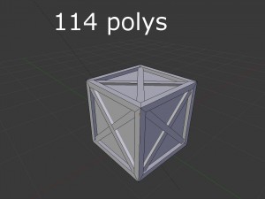 low poly wooden crate 3Dモデル