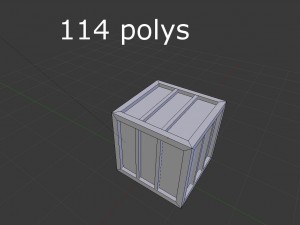 low poly wooden crate Modelo 3D