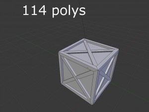 low poly wooden crate 3D Model