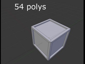 low poly wooden crate Modelo 3D