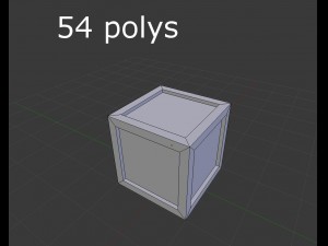 low poly wooden crate Modelo 3D