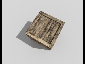 low poly wooden crate 3D 모델