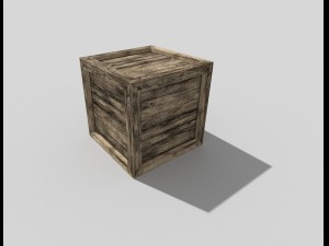 low poly wooden crate 3D 모델