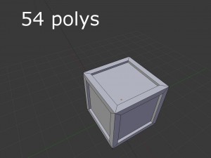 low poly wooden crate 3D 모델