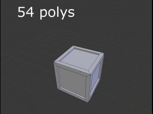 low poly wooden crate 3D 모델