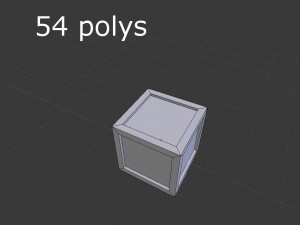 low poly wooden crate Model 3D