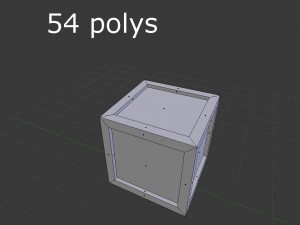 low poly wooden crate 3D Model