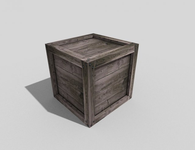 low poly wooden crate 3Dモデル .c4d .max .obj .3ds .fbx .stl .blend 