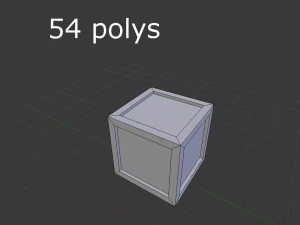 caixa de madeira baixa poli Modelo 3D