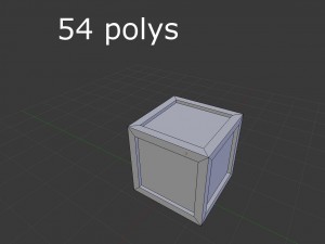 low poly wooden crate Modelo 3D