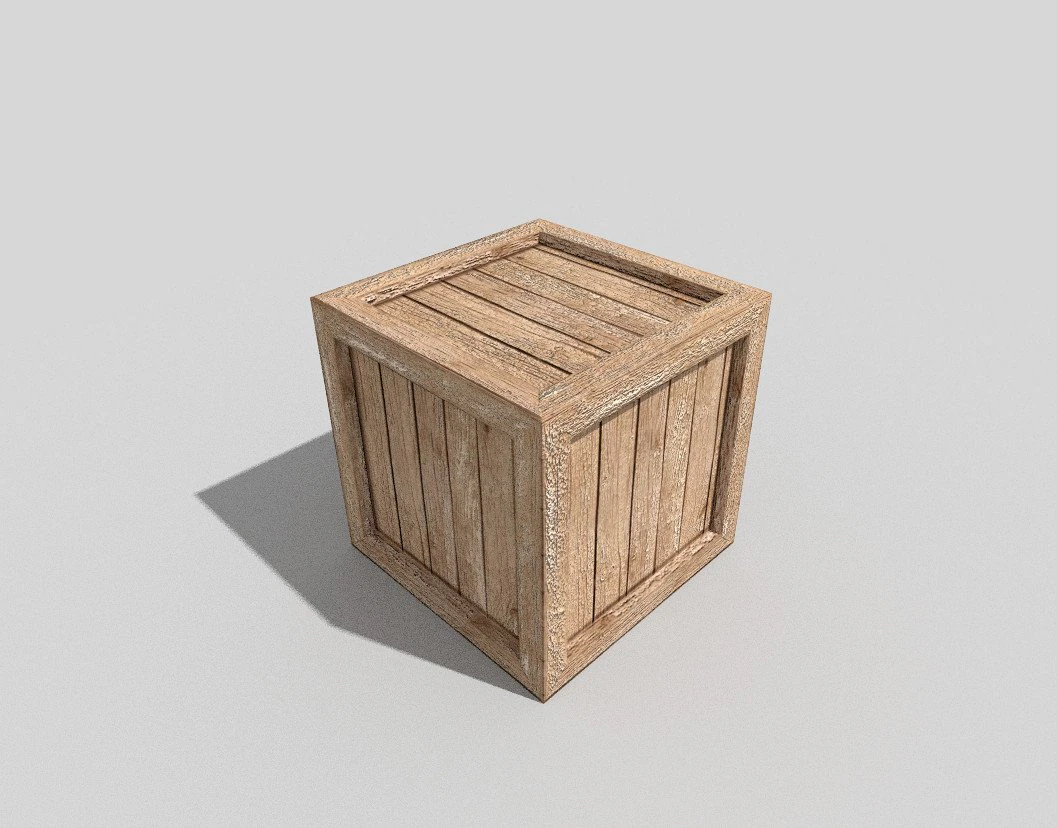 5 low poly wooden crates pack 3D Model .c4d .max .obj .3ds .fbx .stl .blend