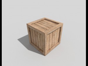 5 low poly wooden crates pack 3D Model