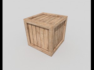 5 low poly wooden crates pack 3D मॉडल