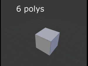 low poly wooden crate 3D Model