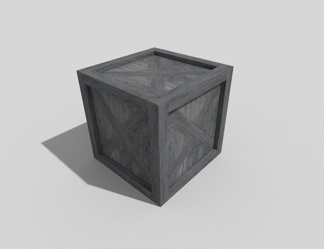 low poly wooden crate 3D Model .c4d .max .obj .3ds .fbx .stl .blend 