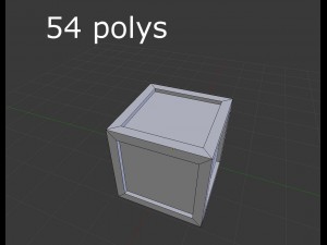 low poly wooden crate Model 3D