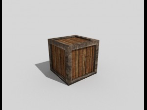 low poly wooden crate 3D Models