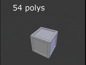 low poly wooden crate 3D-Modell