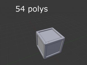 low poly wooden crate Modelo 3D