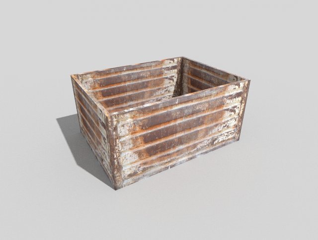 metal crate Modelo 3D .c4d .max .obj .3ds .fbx .stl .blend 