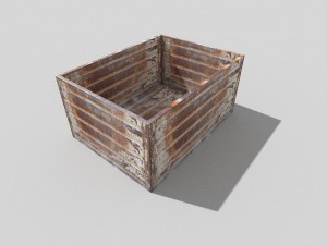 metal crate Modelo 3D