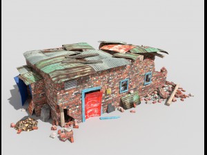 destroyed building 3D Модель