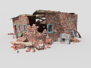 destroyed building 3D Model