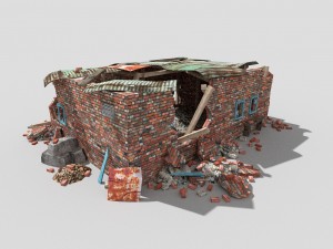 destroyed building 3D Model