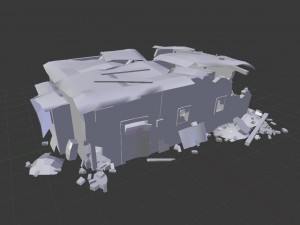 destroyed building 3D Model