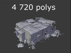 destroyed building 3D Model