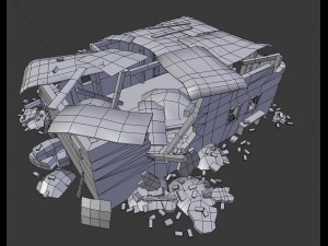 destroyed building 3D Model