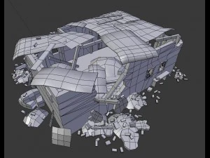 destroyed building 3D Model