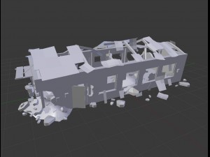 destroyed industrial building Modèle 3D