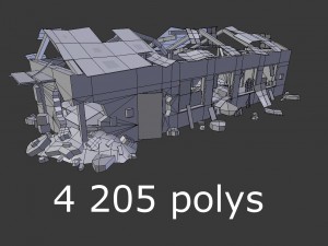 destroyed industrial building Modèle 3D