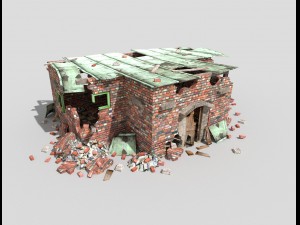 destroyed building 3D Модель