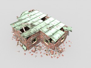 destroyed building 3D Модель