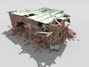 destroyed building 3D Model