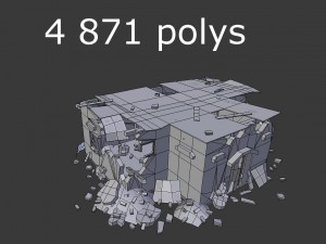destroyed building 3D Модель