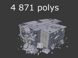 destroyed building 3D Model