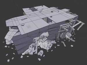 destroyed building 3D Model