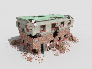destroyed building 3D Модель