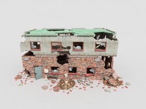 destroyed building 3D 模型