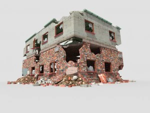 destroyed building 3D Model