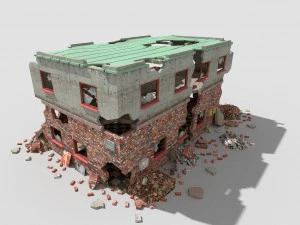 destroyed building 3D Model
