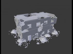 destroyed building 3D Model