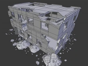destroyed building 3D Model