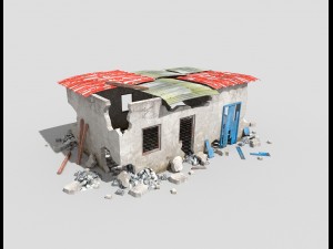 destroyed building 3D Модель