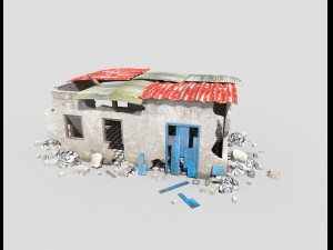 destroyed building Modèle 3D